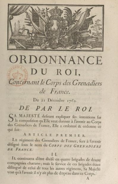 Ordonnance 1763